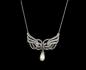 Preview: Jugendstil-Collier mit Swarovski-Steinen und Perle