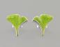 Preview: emaillierte Ohrringe Ginkgo