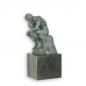Preview: Bronze Skulptur "Der Denker" grünes Finish