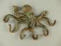 Preview: Wandhaken Gusseisen Oktopus Krake farbig