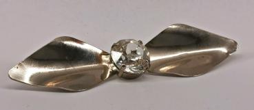 Brosche Strass silberfarben Art deco