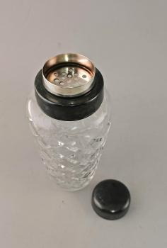 Kristall-Bar-Shaker mit versilberter Montierung WMF