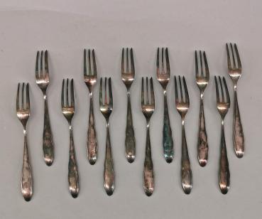 12 Kuchengabeln in Etui WMF