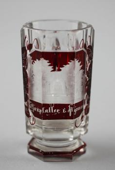 Rotes Bäderglas Schnapsgläschen