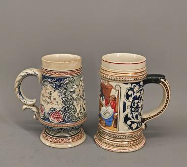 2 Bierkrüge Historismus