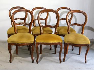 6 Salon-Stühle Spätbiedermeier
