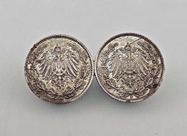 Silberne Münz-Brosche L 4 cm