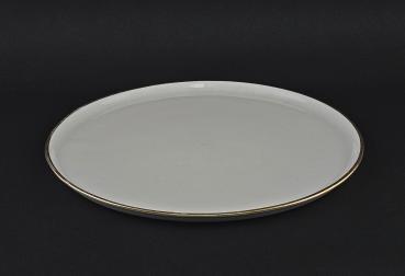 Tablett weiß mit Goldrand
