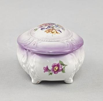 Barock-Dose Blumen Lichte 12x9x7cm