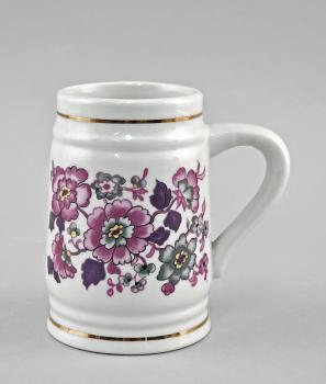 Sammlerbierkrug Blumendekor
