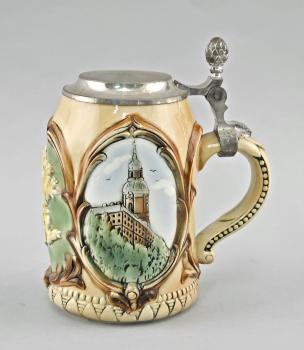 Sammlerbierkrug Rudolstadt Ankermarke Zinndeckel