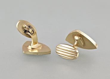 Paar Manschettenknöpfe goldfarben Perlmutt Vintage