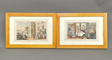Rowlandson, 2 Blätter aus Dr. Syntax