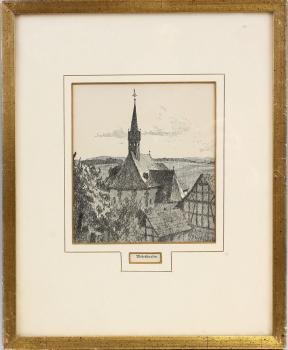 Unsigniert, Radierung Wehrshausen.