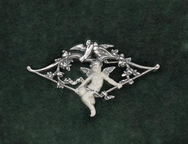 Jugendstil-Brosche Putto