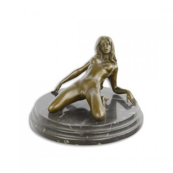 Erotik Bronze sitzender weiblicher Akt