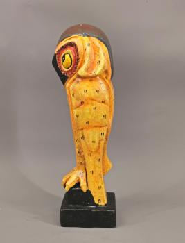 Eisen Figur stilisierte Eule Art déco