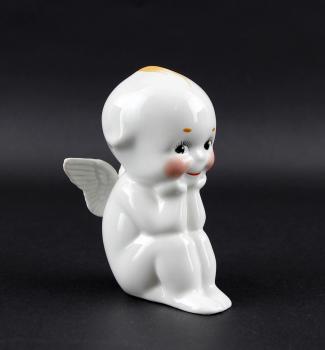 Kewpie Schutzengel glasiert weiße Flügel