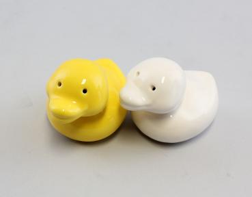 Salz Streuer Paar Enten gelb / weiß