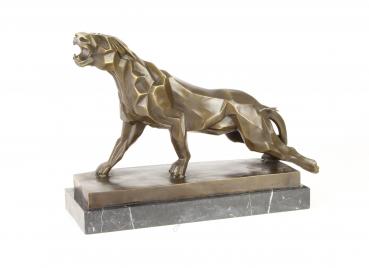 Bronze Skulptur Verwundeter Panther