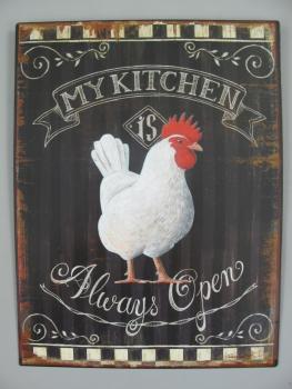 Blechschild  Huhn My Kitchen WP