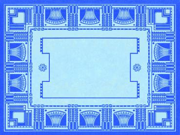 Platzdeckchen Art déco blau