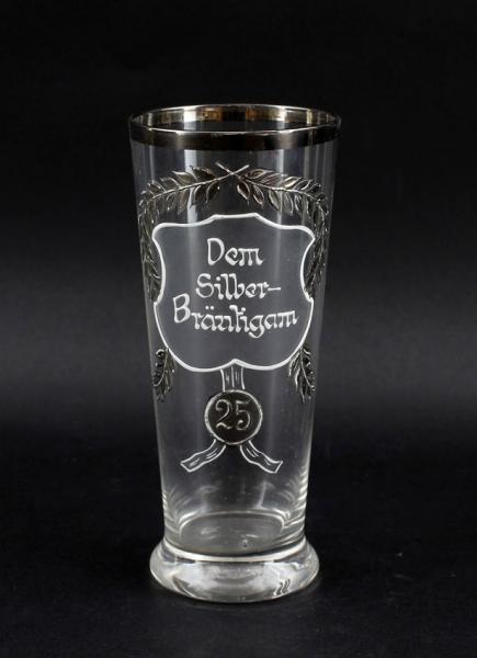 Andenken-Glas Silberhochzeit