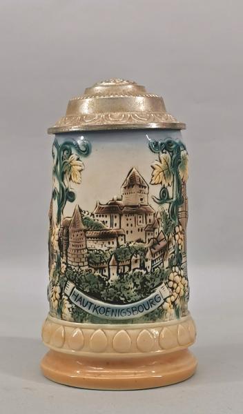 Reliefkrug Sitzendorf Frankreich Stadt-Motive