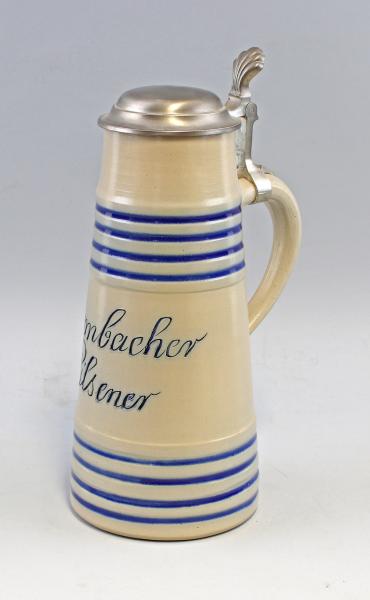 Großer Westerwälder Bierkrug "Crombacher Pilsener"