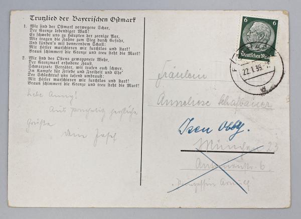 AK Eingliederung Böhmerwald in Bayerische Ostmark 1939