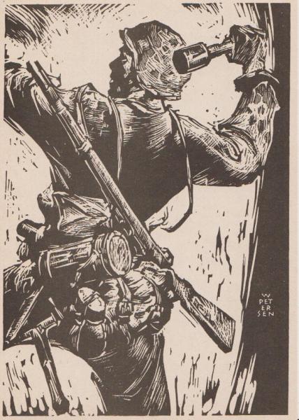 AK Männer der Waffen-SS Petersen Feldpost Repro.