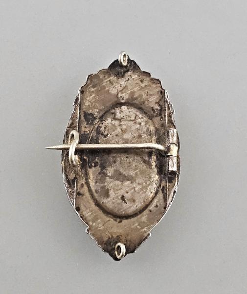 Brosche Biedermeier  4 x 2,2, cm