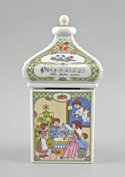 Deckeldose Pagode mit Spieluhr Hutschenreuther Weihnachtslied