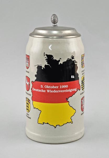 Sammlerbierkrug 3.10.1990 Wiedervereinigung Deutschland