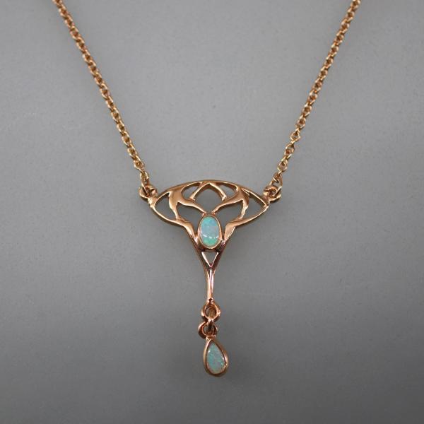 Jugendstil-Collier Opal