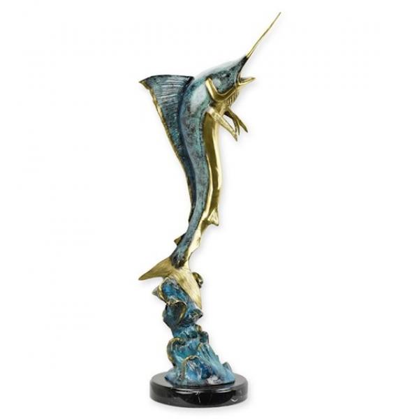 Bronze Skulptur Fisch Marlin