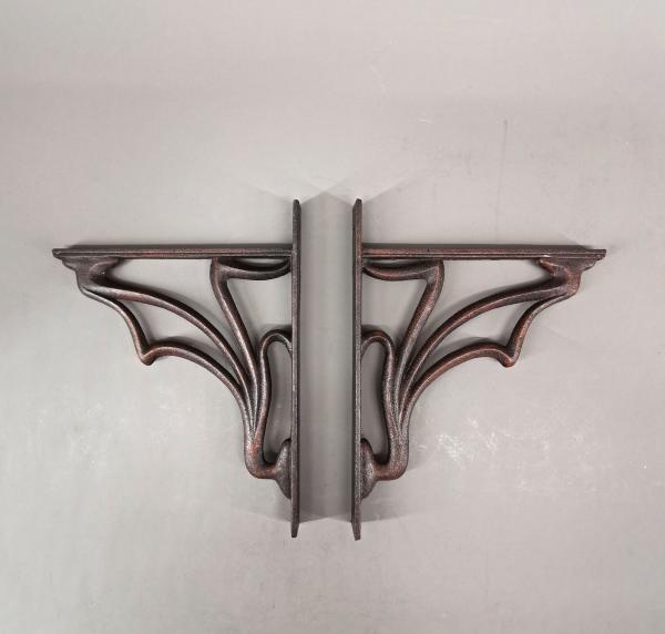Eisen Wandhalterung für Regalböden Jugendstil