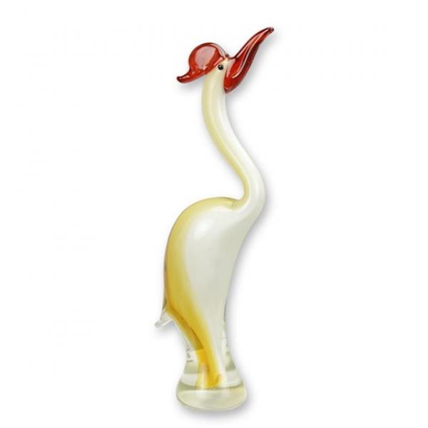 Glasfigur Murano-Stil Reiher