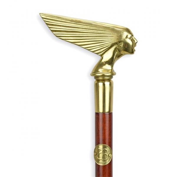 Spazierstock mit figürlichem Bronzeknauf