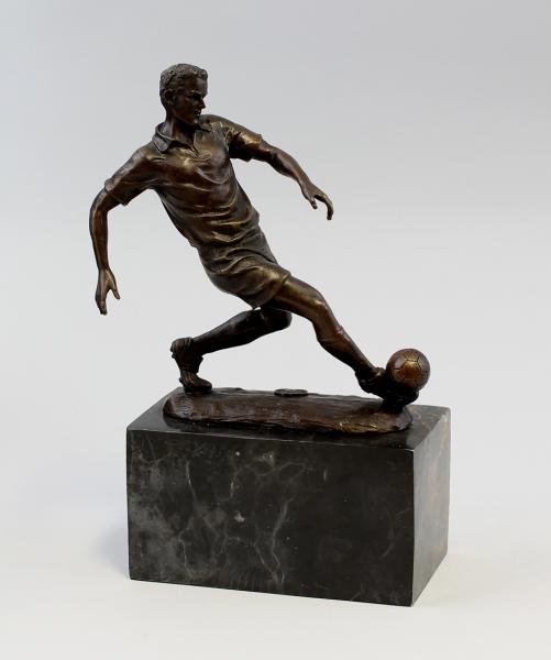 Bronze Plastik Fußballspieler