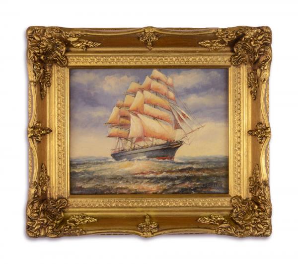 Gemälde Segelschiff