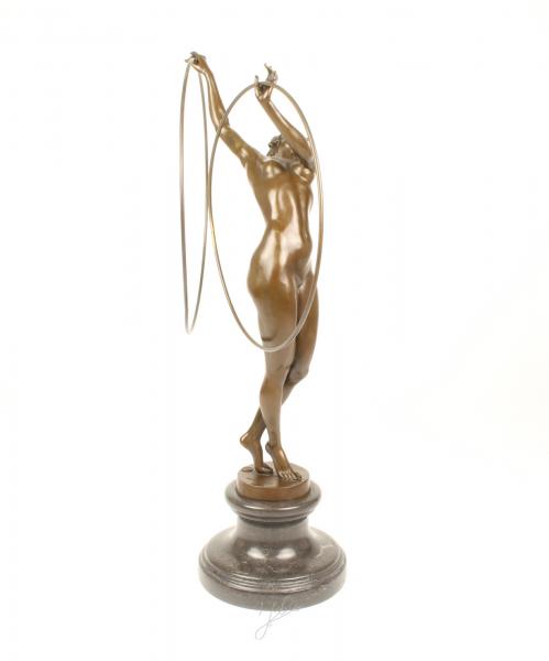 Bronze Skulptur Hula-Hoop Tänzerin