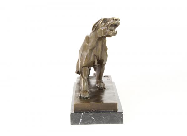 Bronze Skulptur Verwundeter Panther