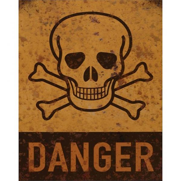 Wandschild Danger