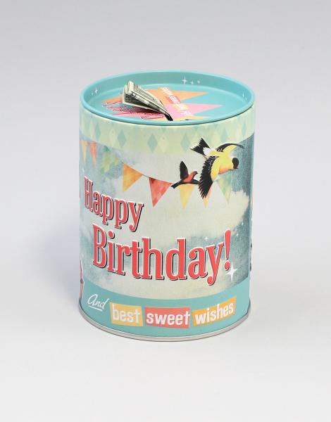 Spardose Happy Birthday Birds
