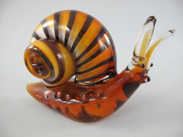 Glasfigur Schnecke Murano-Stil