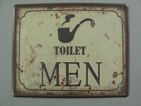 Blechschild  Rill Toilet Men