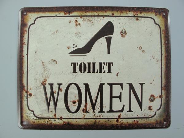 Blechschild  Rill Toilet Women