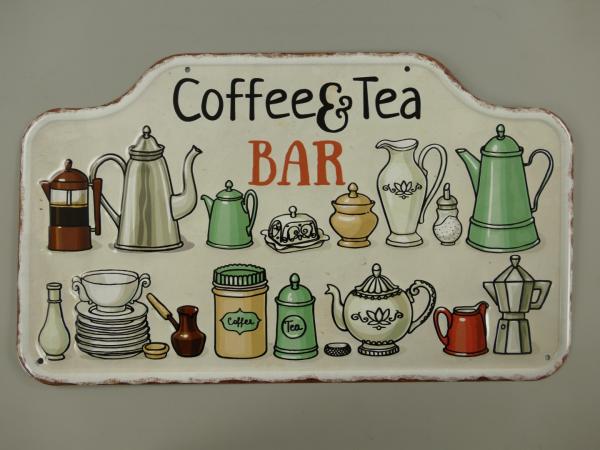 Blechschild Coffee & Tea Bar