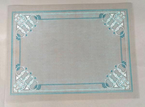 Platzdeckchen Jugendstil 2 türkis